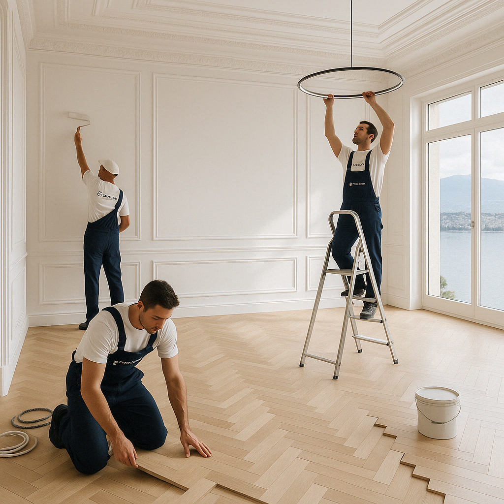 pose de parquet en batton rompus